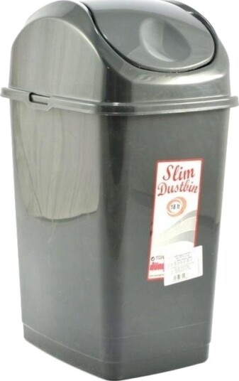 Triton Sammenleggbar Beholder Slim 18 L Askegrå 290X235x461 Triton Sammenleggbar Beholder Slim 18 L Askegrå 290X235x461
