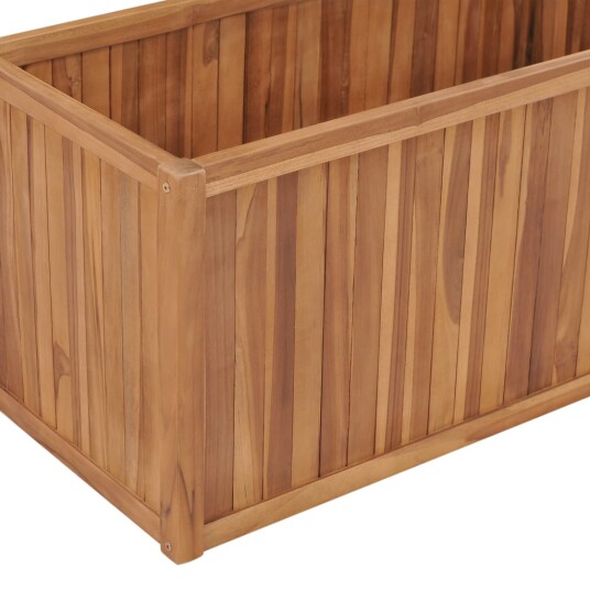 vidaXL Høybed 100x50x50 cm heltre teak