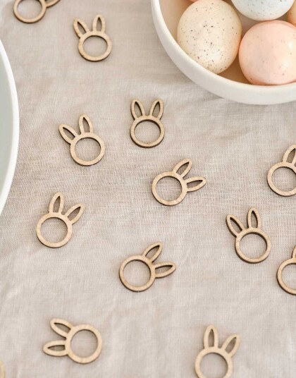 24 stk Kanin Bordkonfetti i Tre Hey Bunny