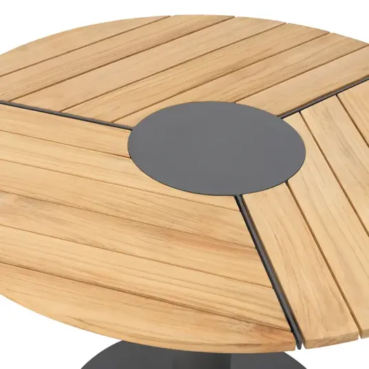 Brafab Peace Wood spisebord 110 cm antrasitt / teak