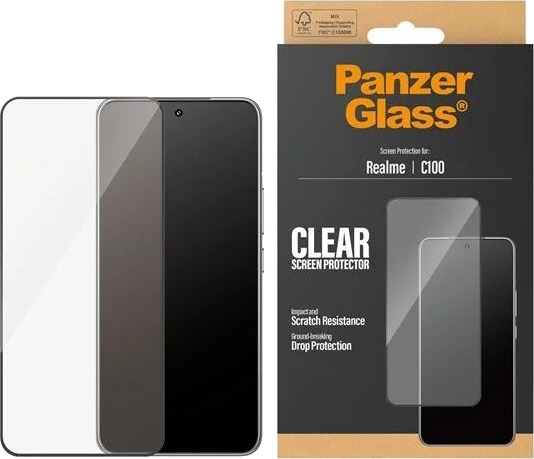 PanzerGlass Screen Protector Realme C100 | Ultra-Wide Fit