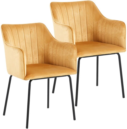 Valia2 spisestuestoler med armlener sett 2 stk. brun.