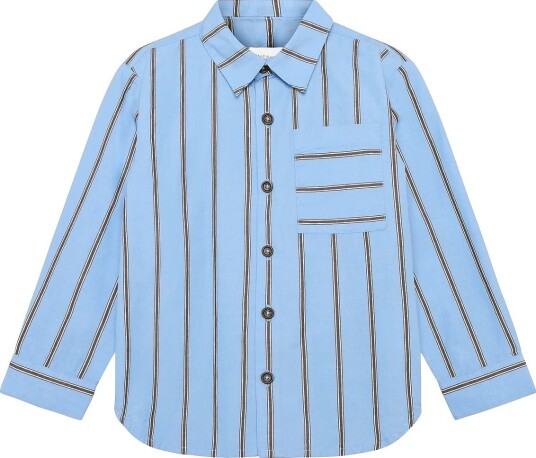 En Fant Shirt Ls Stripe BEL AIR BLUE 140