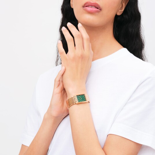 Daniel Wellington DW Watch Bound 9-Link Emerald Sunray 32x22mm Rose Gold Daniel Wellington DW Watch Bound 9-Link Emerald Sunray 32x22mm Rose Gold