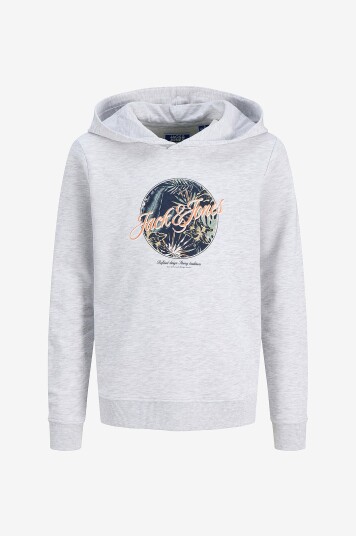 Jack & Jones Junior Hettegenser Jjhonolulu Shape Sweat Hood Jnr Hvit