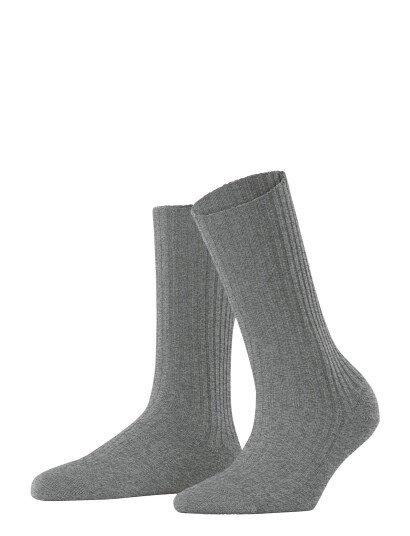 Falke Women Cosy Wool Boot Sock Warm - Grey - 35-38 Falke Women Cosy Wool Boot Sock Warm - Grey - 35-38