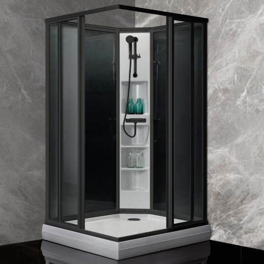 Sanipro Classic Black Dusjkabinett 70x90 - Svart Matt