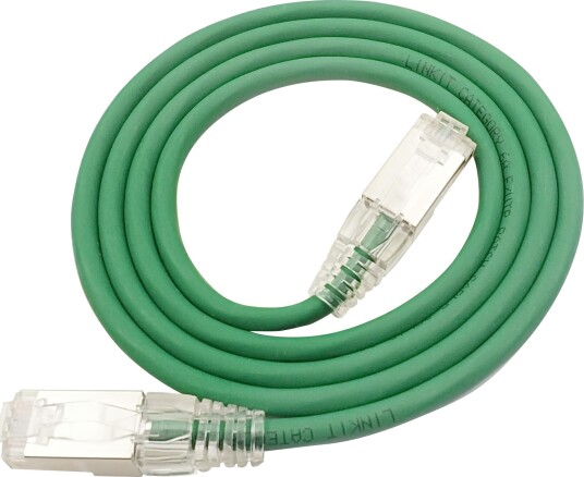 LinkIT U/FTP Slim Cat.6a grønn 1,5m LSZH | AWG 28 | Snagless | OD 4.8mm