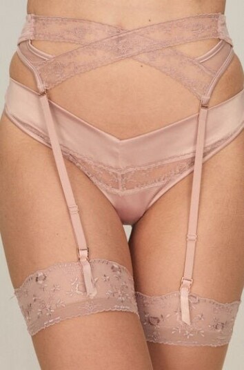 Hunkemöller Strømpebånd Brigitte Rosa