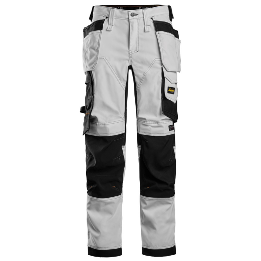 Snickers Workwear 6247 AllroundWork Arbeidsbukse Hvitt / svart Hvit/Svart, Klær