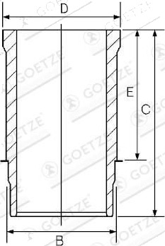 GOETZE ENGINE 15-570080-00 Sylinderhylse