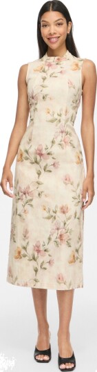 Vila Vichia S/L O Neck Midi Dress Cream 34