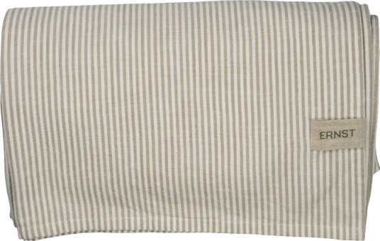 ERNST Ernst bordduk smale striper 145x300 cm Beige hvit
