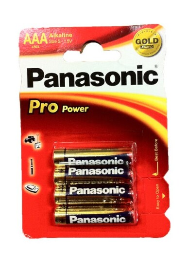 Panasonic Alkaline Pro Power AAA-batterier 4pk - Engangsbatteri