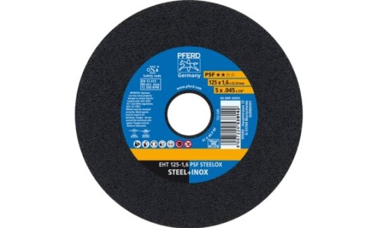 Pferd Eht 125-1,6 Psf Steelox, Stål, Rustfritt Stål, Pferd, 12,5 Cm, 12200 Rpm, 25 Stykker Pferd Eht 125-1,6 Psf Steelox, Stål, Rustfritt Stål, Pferd, 12,5 Cm, 12200 Rpm, 25 Stykker