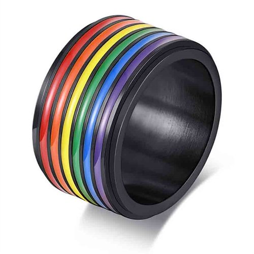 Spinnende ring 12mm bred / LGBT+ Spinnende ring 12mm bred / LGBT+