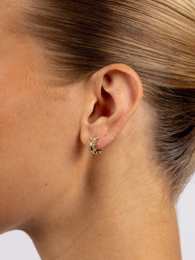 Snö Of Sweden Minna Small Crystal Ring Ear 12mm Gull ONE SIZE
