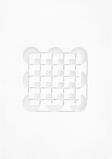 MOEBE Relief kunstverk circles & squares 21 x 29,7 cm Off White
