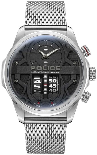 Police Herreklokke PEWJG0006504 Rotocrom Sort/Stål Ø44 mm