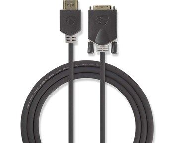 Nedis HDMI til DVI-D Kabel 2m Antrasitt 1080p