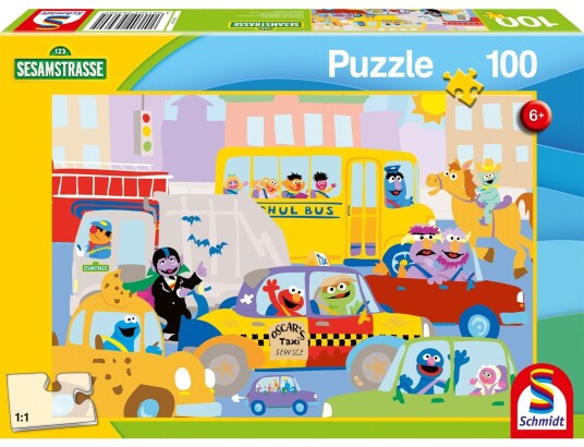 Schmidt Spiele Sesame Street Puslespill 100 Brikker