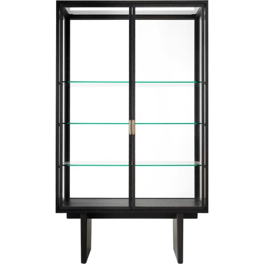 Gubi Private vitrineskap glass, brun-sortbeiset eik