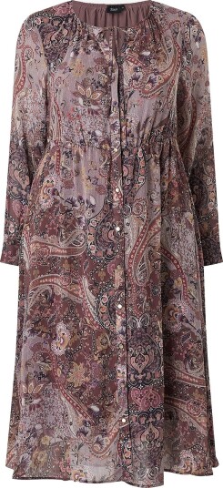 Zizzi Kjole Florie L/S Lilla