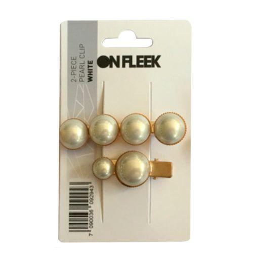 OnFleek, 2-Piece Pearl Clip White OnFleek, 2-Piece Pearl Clip White