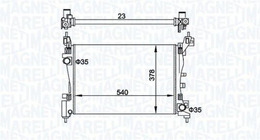 Radiator MAGNETI MARELLI 350213899000