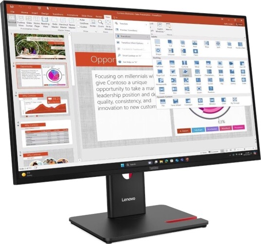 Lenovo ThinkVision T27-40 27" FHD IPS Skjerm 120Hz Sort