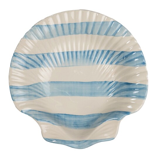 ByOn   Armona tallerken 23,5 cm stripe lys blå/hvit