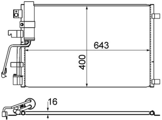 MAHLE AC 607 001S Kondensator, klimaanlegg MAHLE AC 607 001S Kondensator, klimaanlegg