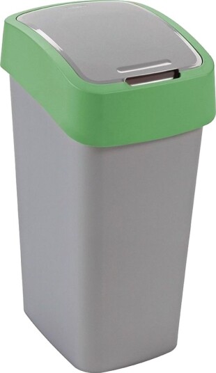 Curver Flip Bin Avfallskanne 50L Sølv/Grønn