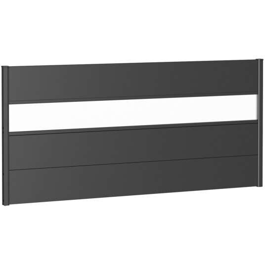 BIOHORT VEGGPANEL FOR LEVEGG AKRYLGLASS 200X90 MØRK GRÅ METALLIC