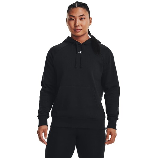 Under Armour Rival Fleece Hoodie, hettegenser dame MD Black /  / White