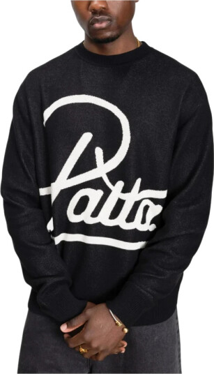 Patta Herre Strikkevarer Svart S,
