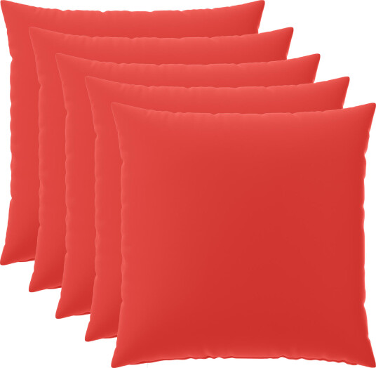 vidaXL Putetrekk 6 pcs HEERLEN Rød 80 x 80 cm Polyester