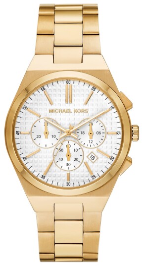 Michael Kors Herreklokke MK9120 Lennox Hvit/Gulltonet stål Ø41 mm