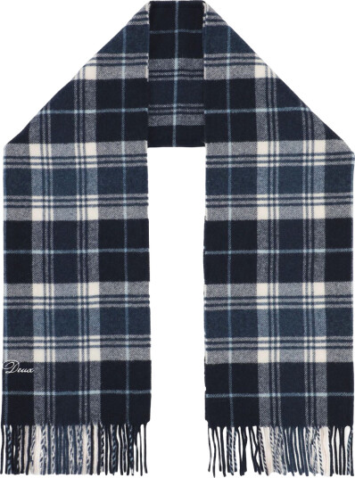 Les Deux Signature Check Scarf Blå ONE SIZE Les Deux Signature Check Scarf Blå ONE SIZE