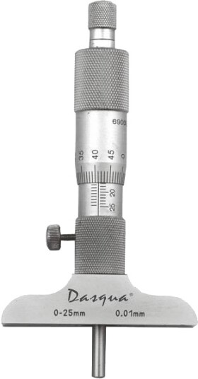 Dasqua 509503 Dybdemikrometer Slirkobling Spindellåsning 0-100 mm