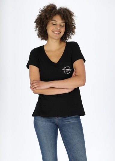 Saint Vincent St Tropez Swe Black Xs T Shirts