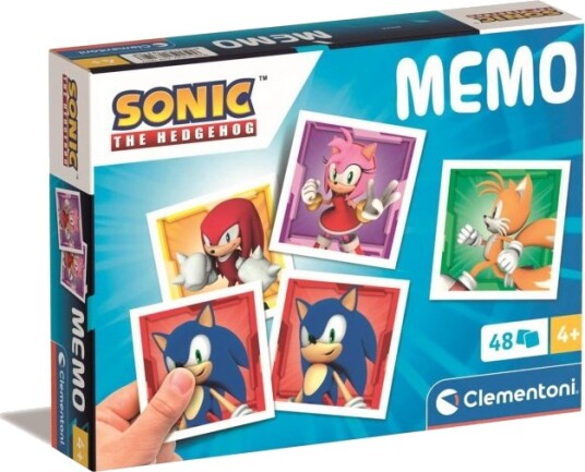 Clementoni Sonic the Hedgehog Memo Spill for Barn - 48 Kort