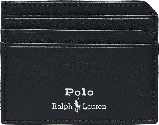 Polo Ralph Lauren Smooth Leather Card Case - Black - ONE SIZE