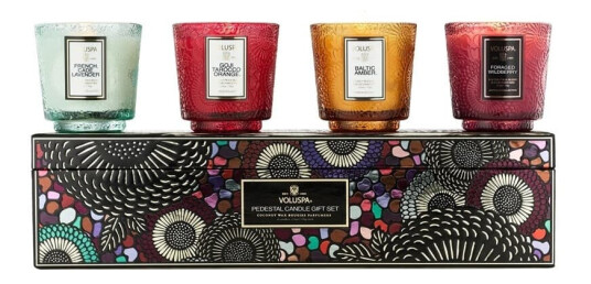 Giftset Voluspa 4 Petite Pedestal Candle Japonica 2024