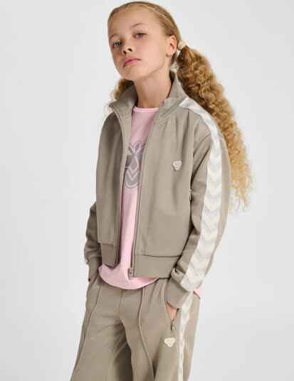 Hummel Hmljr Reg Poly Tape Girl Zip Jacket Brown 146/152