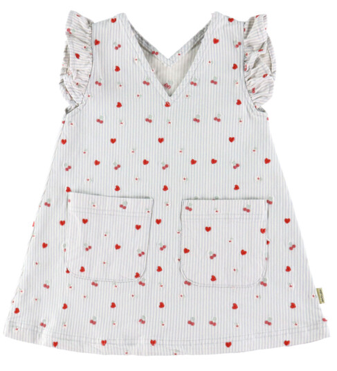Hust And Claire Kjole HcKaroline Stripes Litt Blue 6 år 116 Kjole Blå Hvit