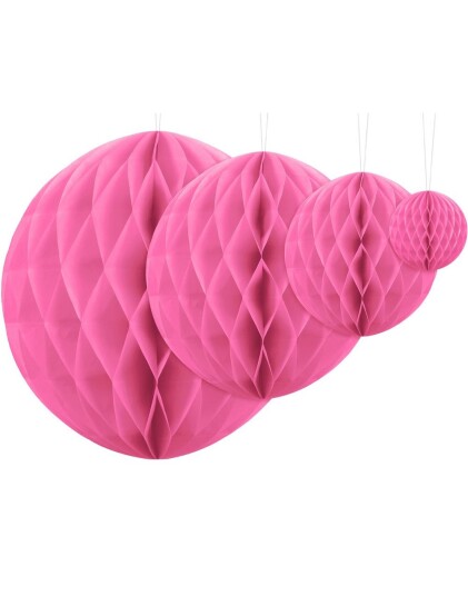 Rosa Honeycomb Ball VELG STØRRELSE 10 40 cm
