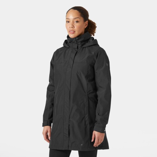 Helly Hansen Dame Aden Lang Regn Frakk Svart L