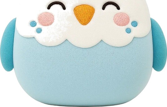 Puckator Squidglys Plush Toy - Adoramals Pets Budgie - LIGHT BLUE - One Size