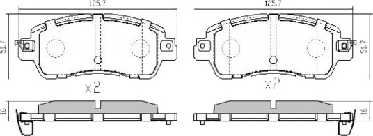 Bremseklosser sett FREMAX FBP-0031